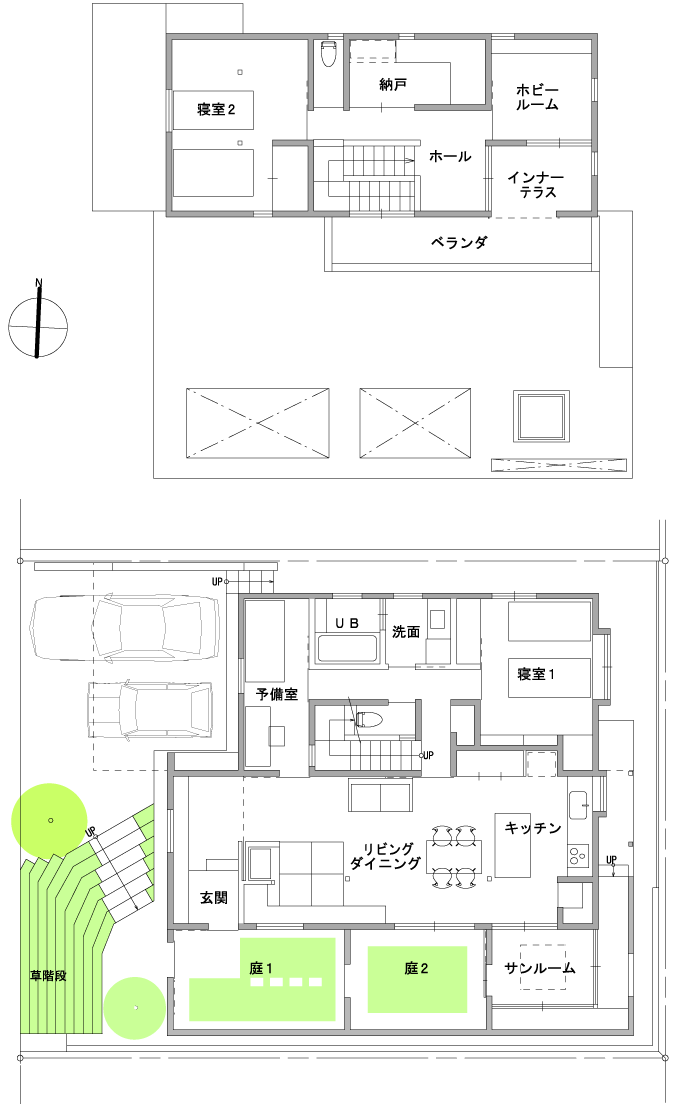 お庭が趣味の家２